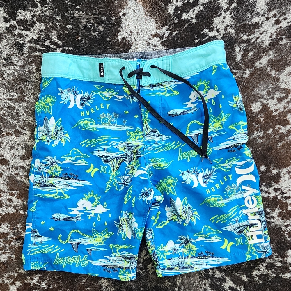 Hurley Blue Tropical Swim Shorts